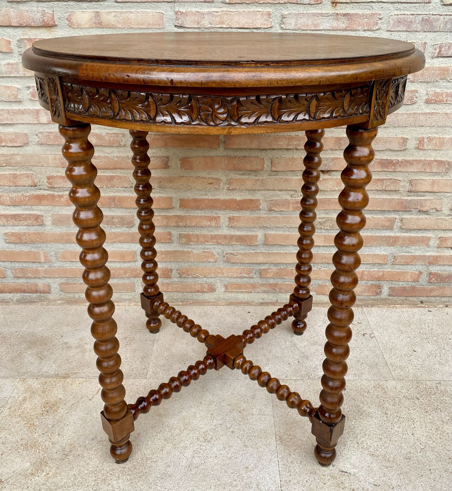 Barley Table With Lentil Legs French Late 19th Century / Early 20th Century