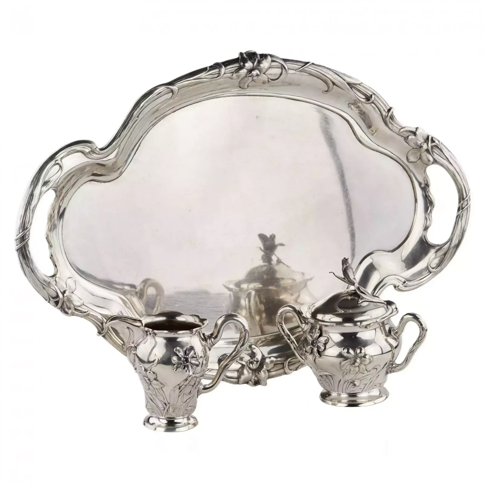 photo furniture Silver Tea And Coffee Service In Art Nouveau Style. Bruckmann. After 1888.