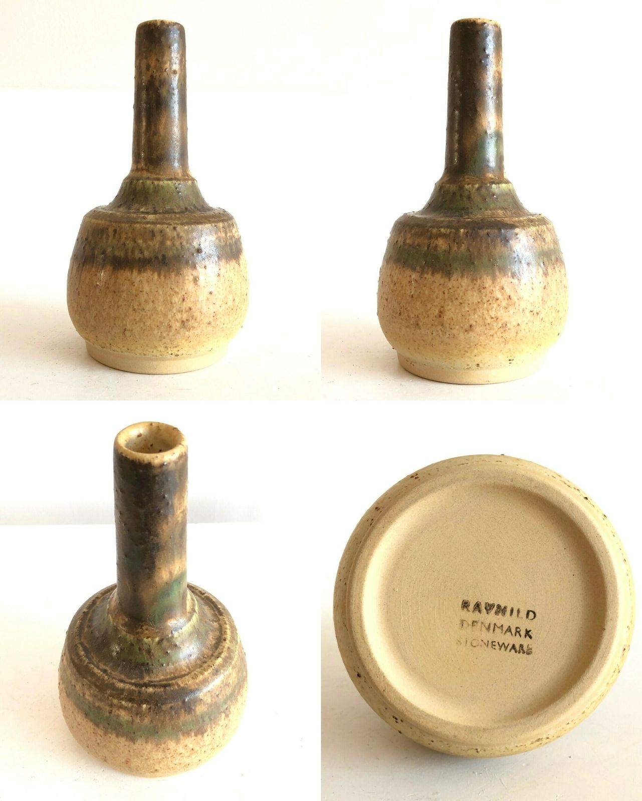 Collection Of Three Mid Century Fine Art Studio Pottery From Denmark photo vintage