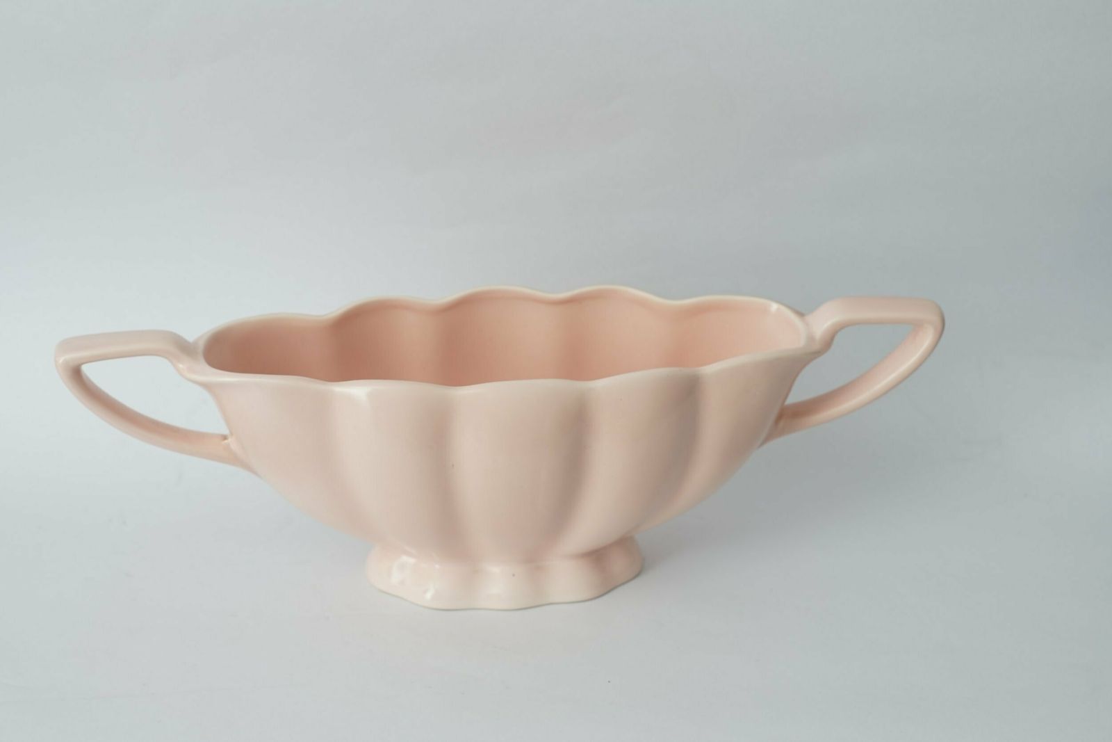 Pale Pink Mantle Vase In The Style Of Constance Spry photo vintage