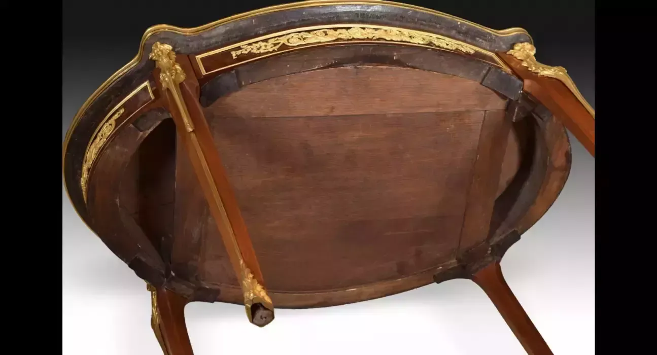 Oval Coffee Table In Louis XVI Style, Model Adam Weisweiler. France 19th Century photo buy