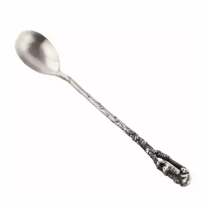 Russian, Silver Spoon Of Bear Cubs, Object Illustration “Mornings In A Pine Forest.” Early 20th Century.