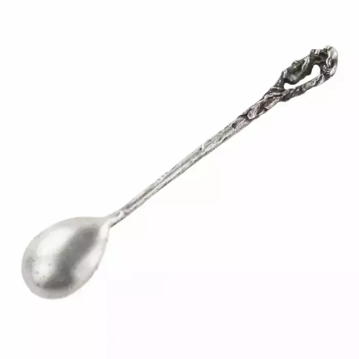 Russian, Silver Spoon Of Bear Cubs, Object Illustration “Mornings In A Pine Forest.” Early 20th Century. photo for sale