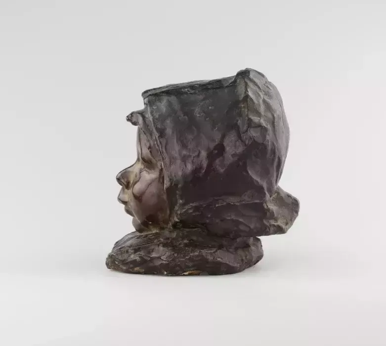 Bronze Bust Of A Girl. Italy. The Turn Of The 19th 20th Centuries. photo Art