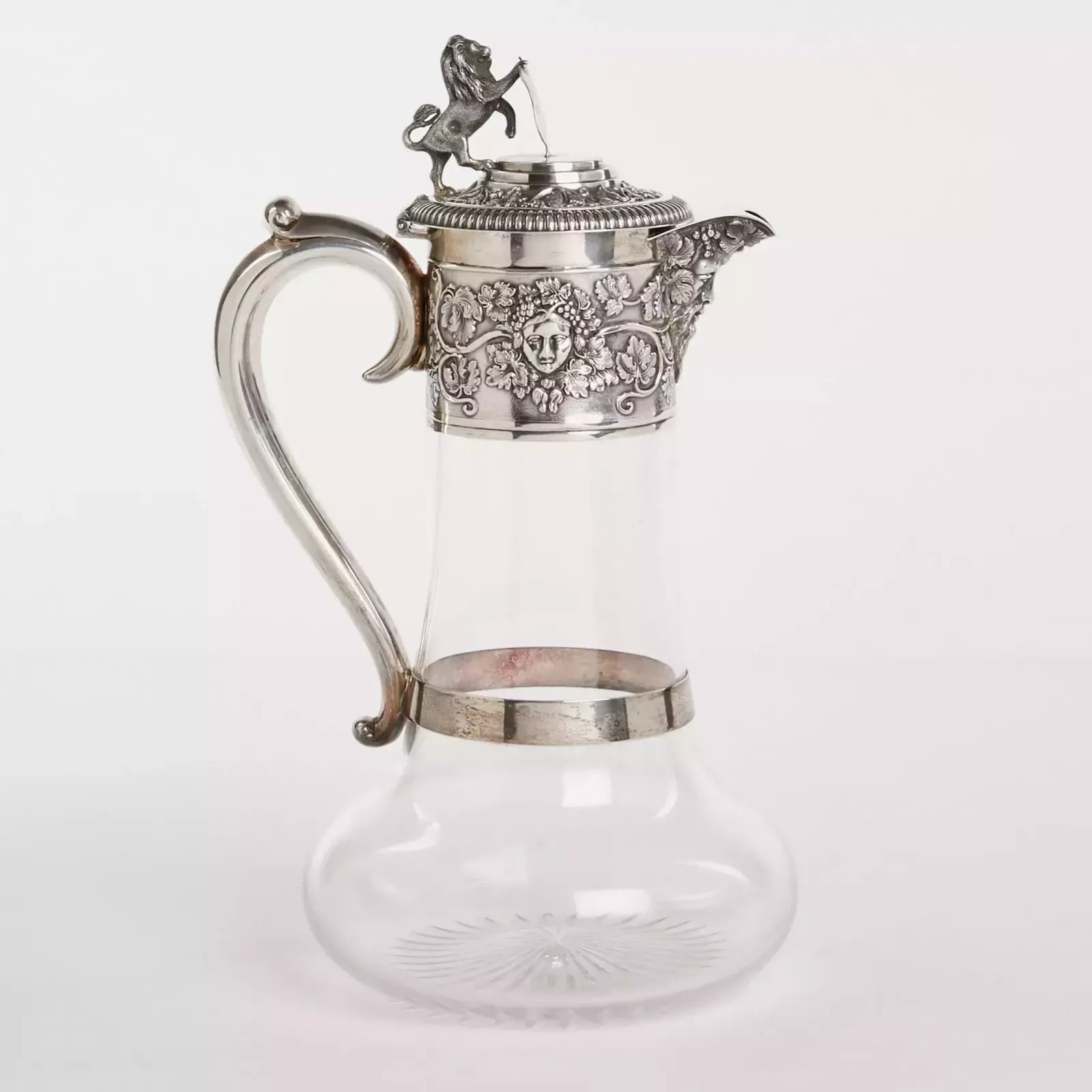 Silver Wine Jug With Glass. Horace Woodward & Hugh Taylor, London 1893. photo vinterior