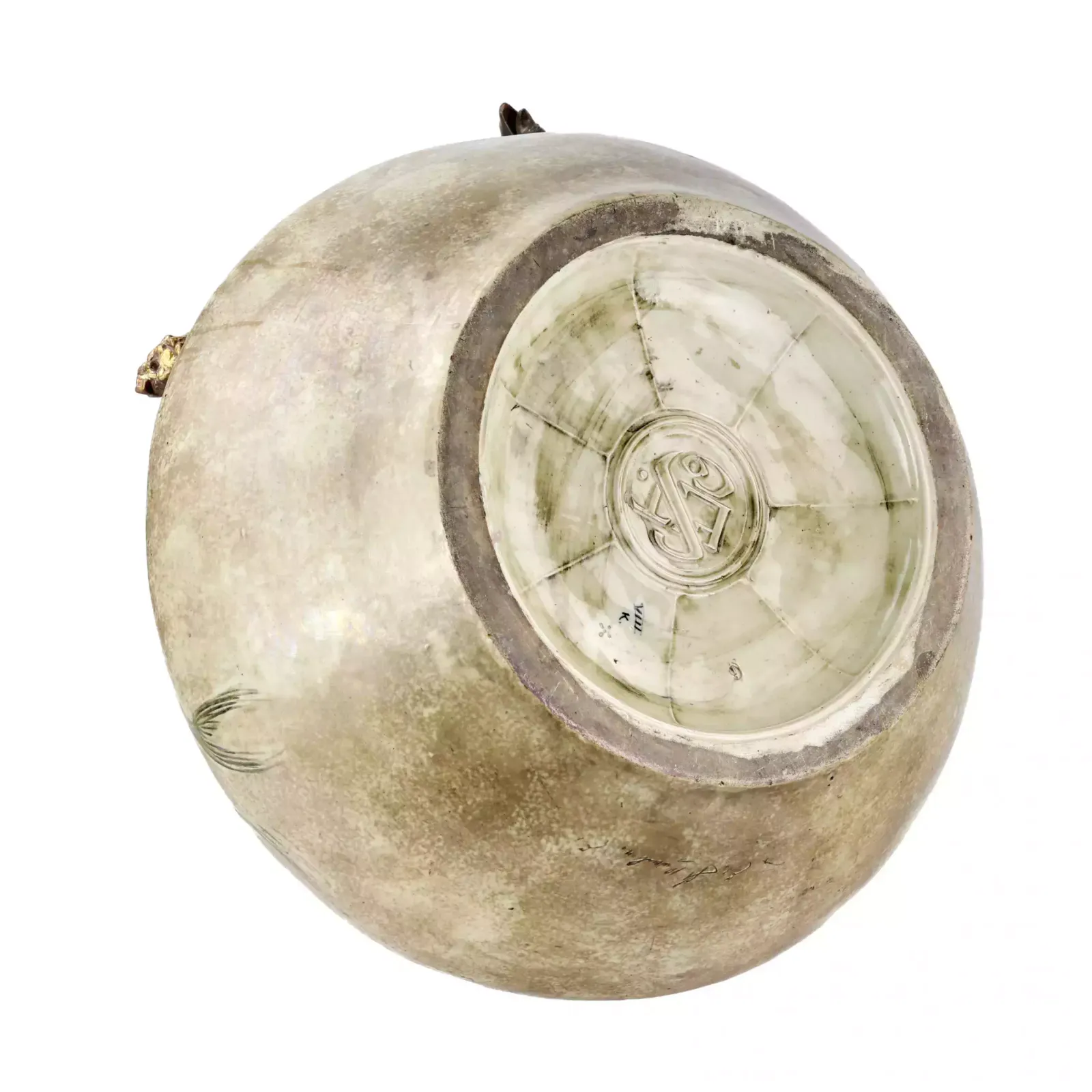 Ceramic Cache Pot. Eduard Stellmacher. 1905 photo vinterior