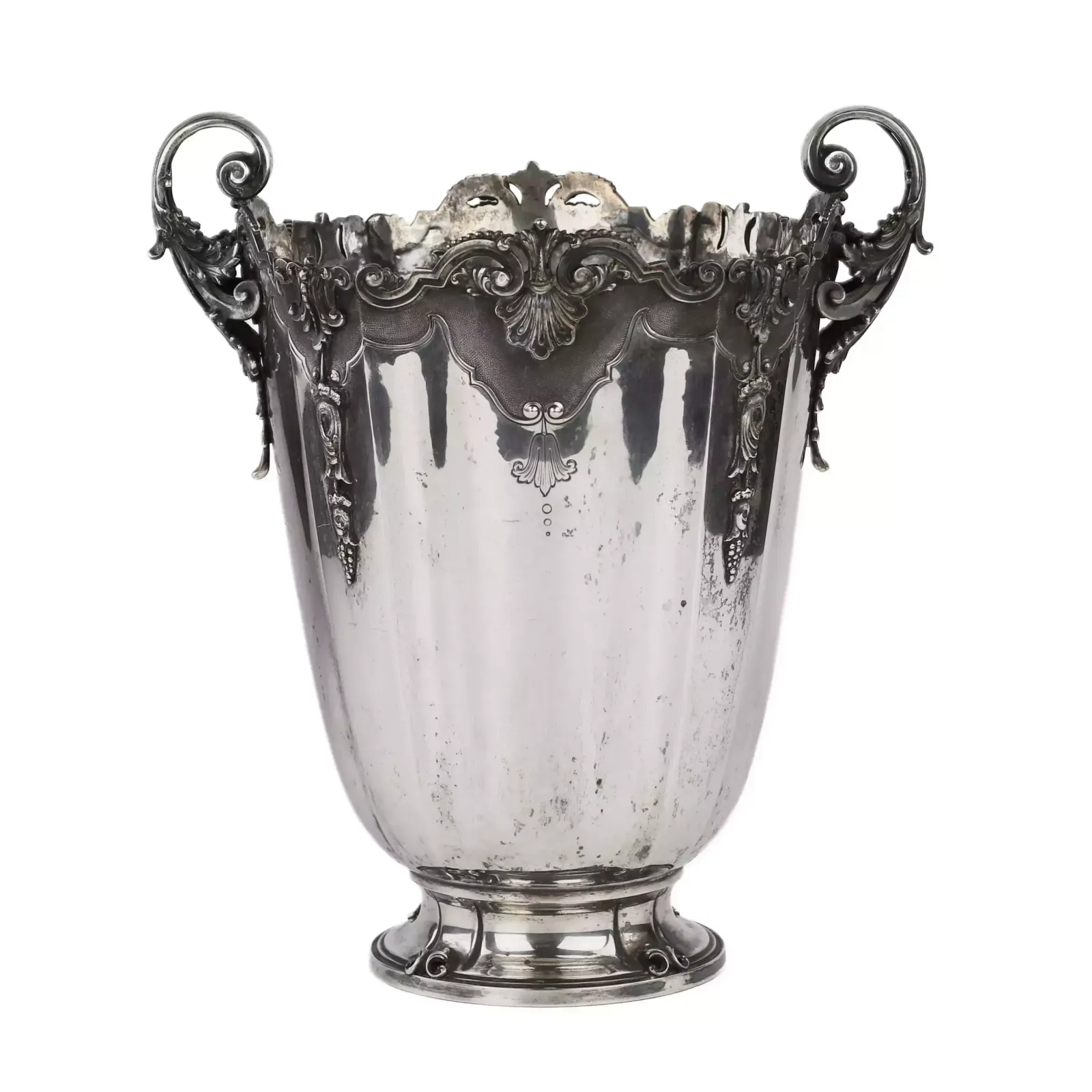 An Ornate Italian Silver Cooler In The Shape Of A Vase. 1934 1944 photo 2988.0