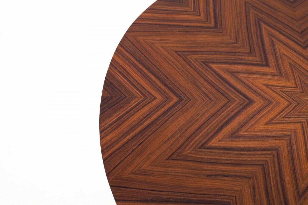 Round Art Deco Coffee Table, Poland, Mid 20th Century. After Renovation. photo vinterior