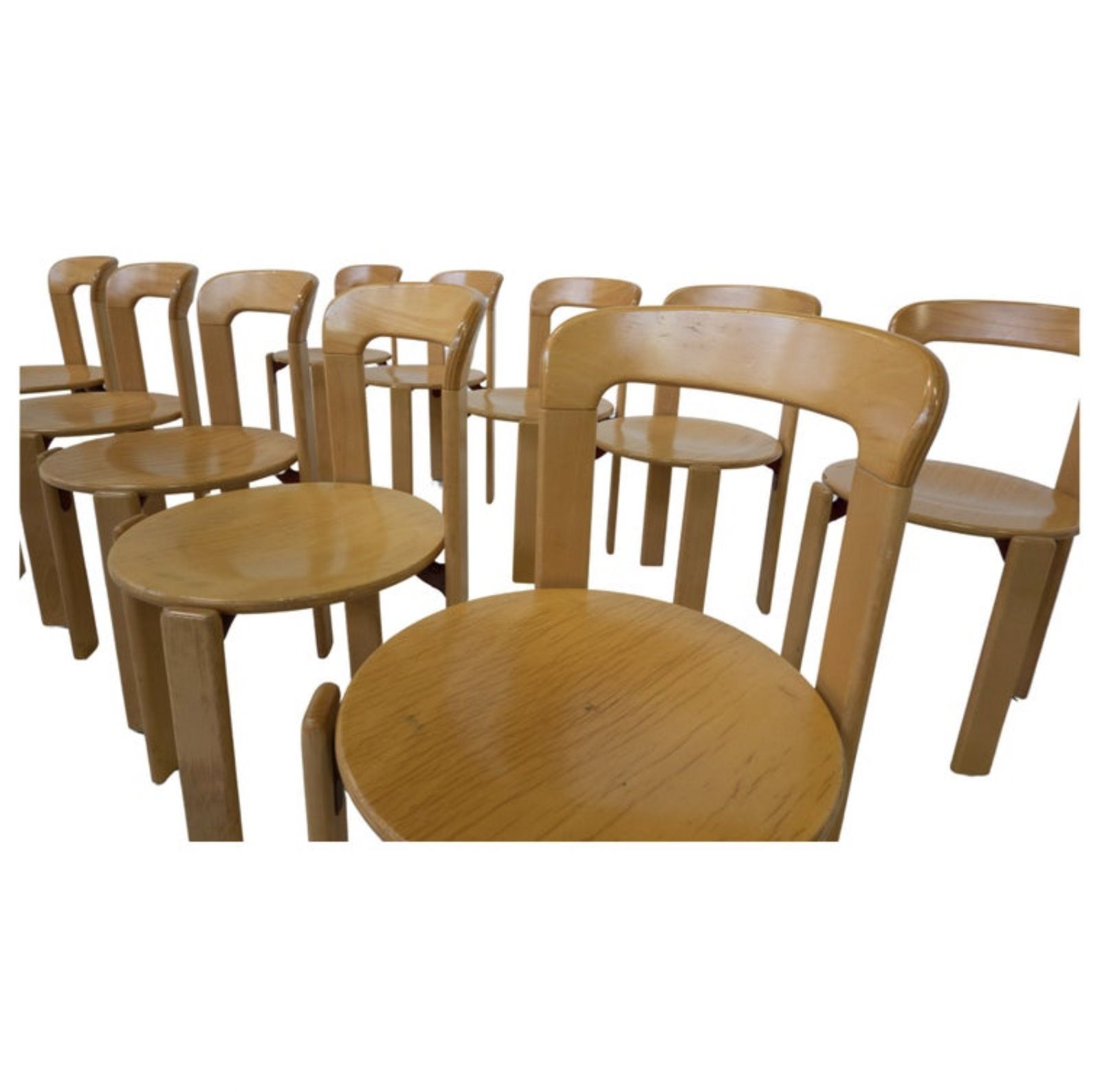 20 Bruno Rey Dining Chairs, 1970s photo furniture