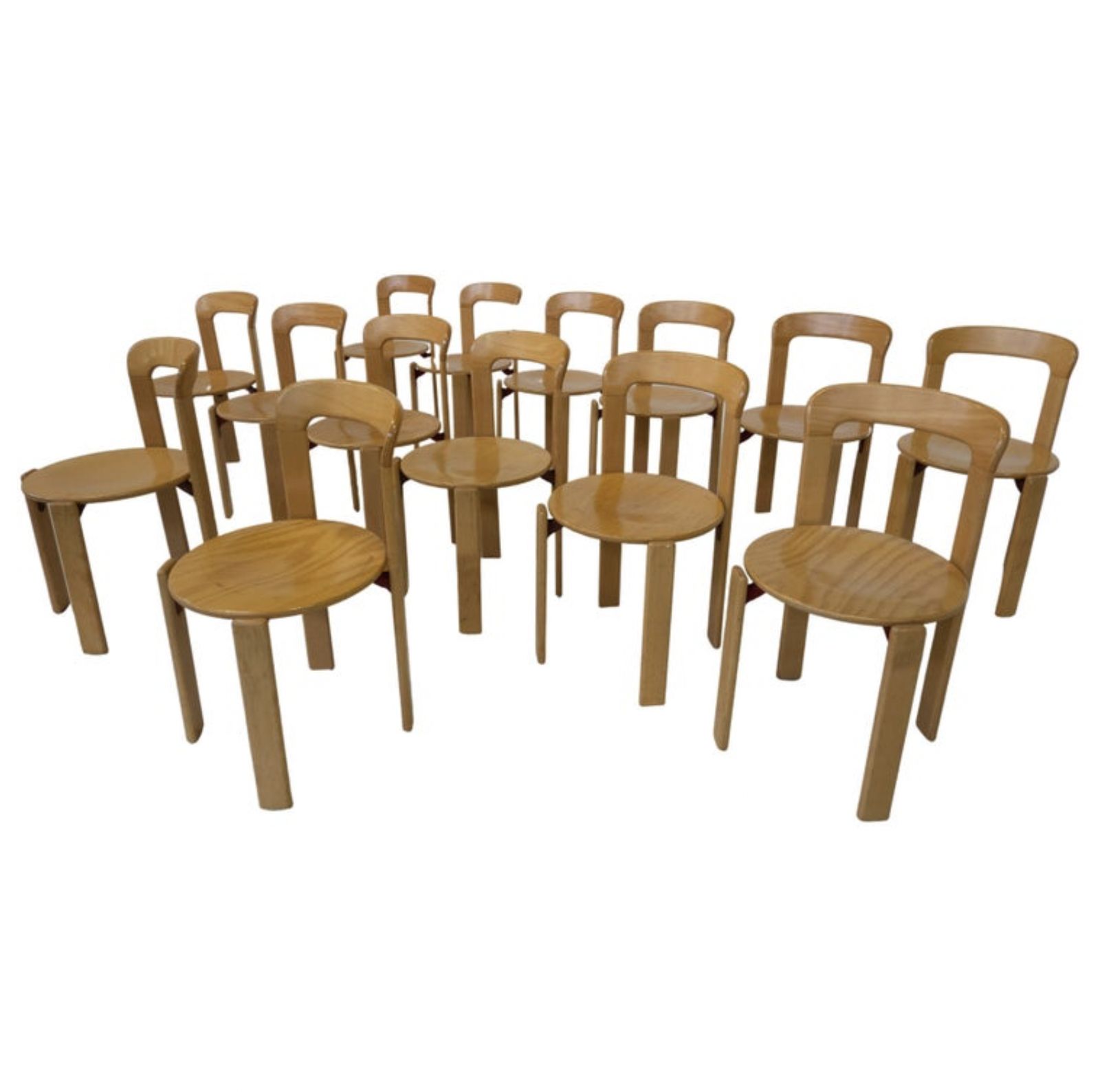 20 Bruno Rey Dining Chairs, 1970s photo 450.0