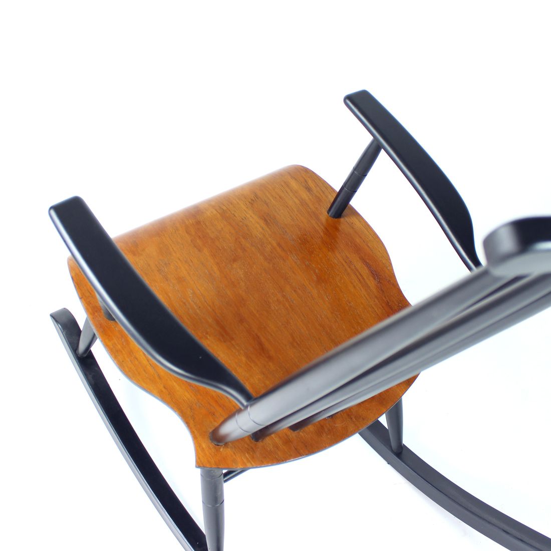 1960s Varjosen Puunjalostus Beech Rocking Chair, Finland photo for sale