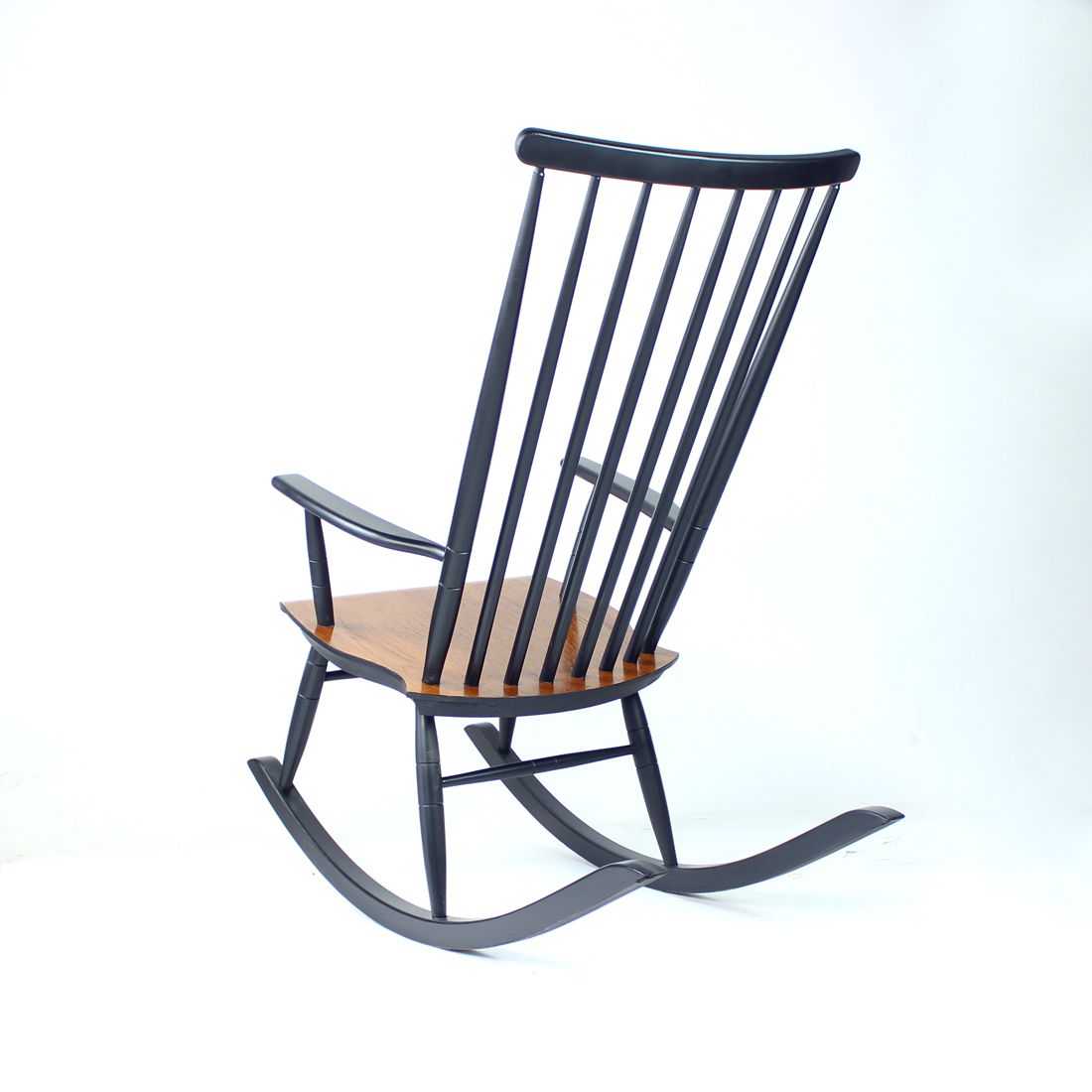 1960s Varjosen Puunjalostus Beech Rocking Chair, Finland photo 750.0