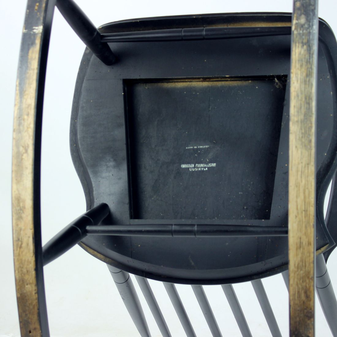 1960s Varjosen Puunjalostus Beech Rocking Chair, Finland photo vintage