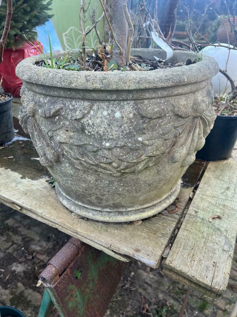 Pair Of Composite Garden Urns photo Home Decor