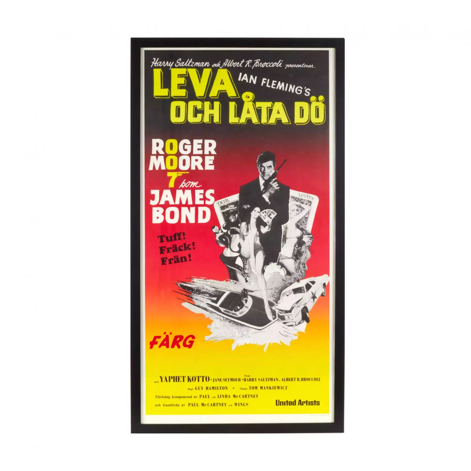 Collection Of Posters For James Bond Films. 1970s photo for sale