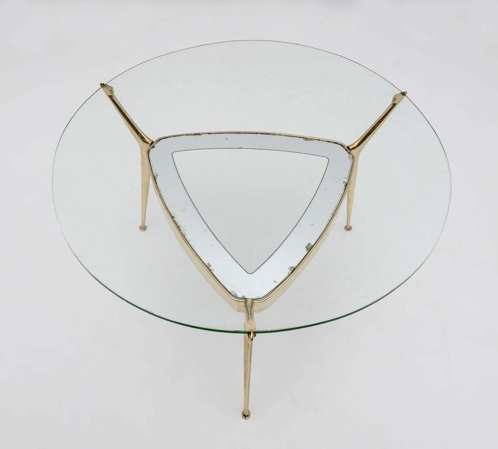 Cesare Lacca Italian Bronze And Glass Coffee Table By Fontana Arte, 1950s photo buy