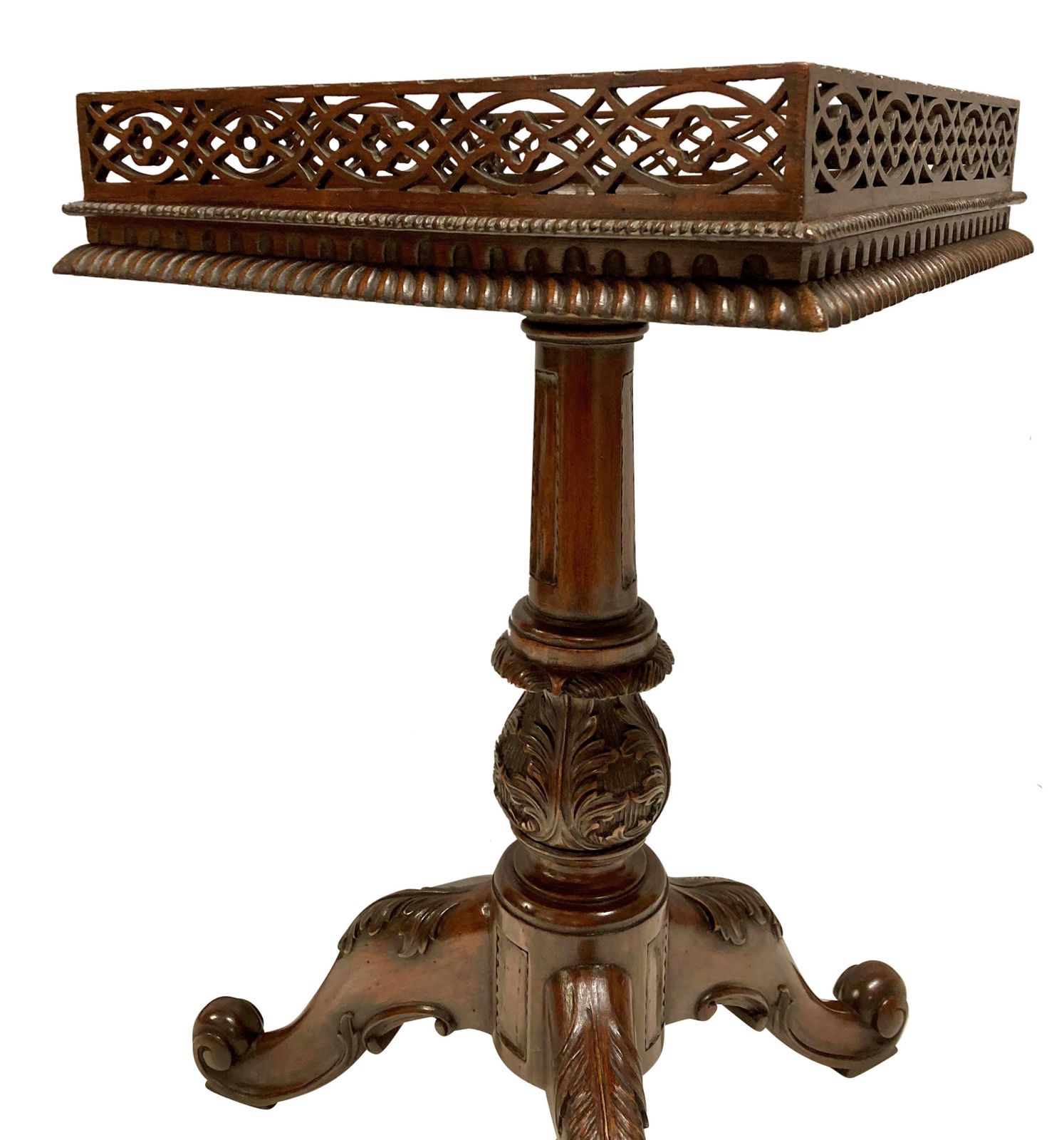 A Pair Of Fine Chippendale Style Mahogany Wine Tables photo Furniture