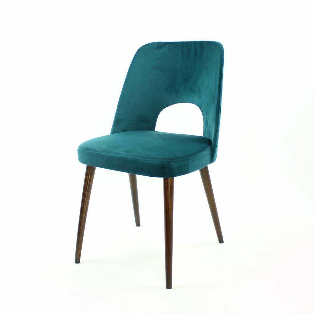 5 Dining Chairs By Oswald Haerdtl In Velvet For Ton, Czechoslovakia 1950s photo 1691.0