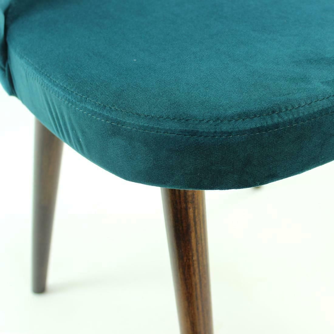 photo for sale 5 Dining Chairs By Oswald Haerdtl In Velvet For Ton, Czechoslovakia 1950s
