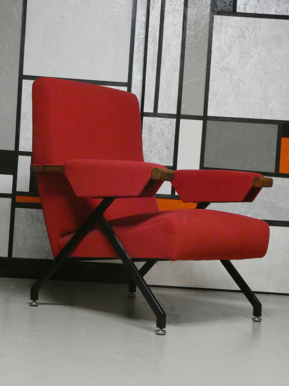 Set Of 2 Reclining Armchairs In Alcantara, Italy, 1960s photo vintage