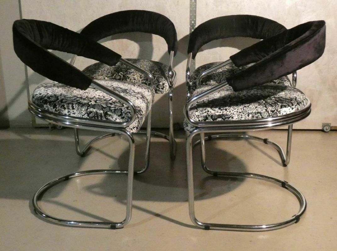 2360.0 Set Of 4 Steel Chairs By Giotto Stoppino For Kartell, Italy, 1970s photo