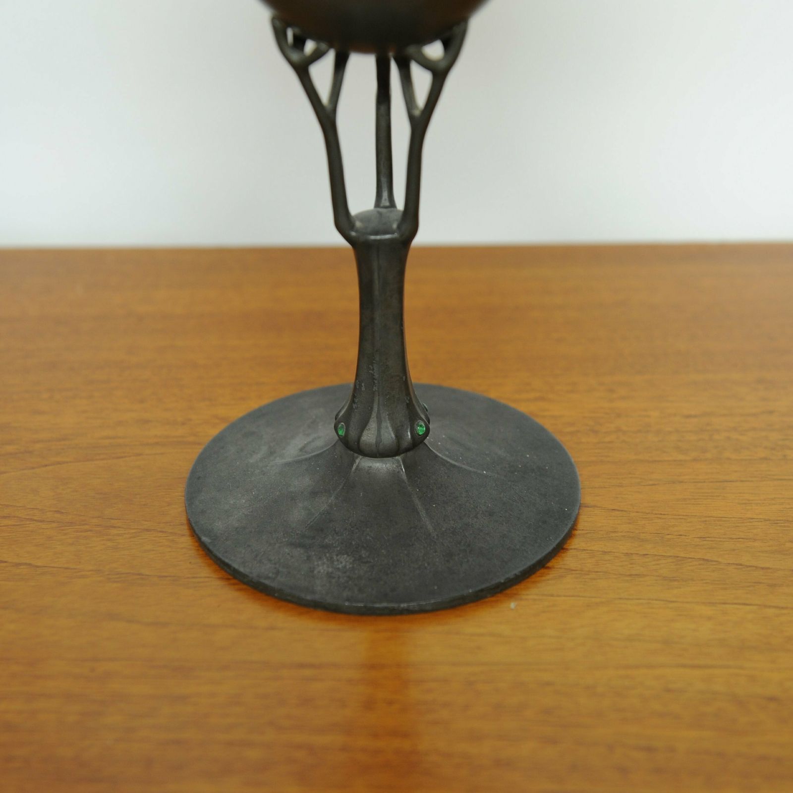 Decorative Art Nouveau Pewter Ornamental Pot Stamped B&G Imperial Zinn, 1900 photo vintage