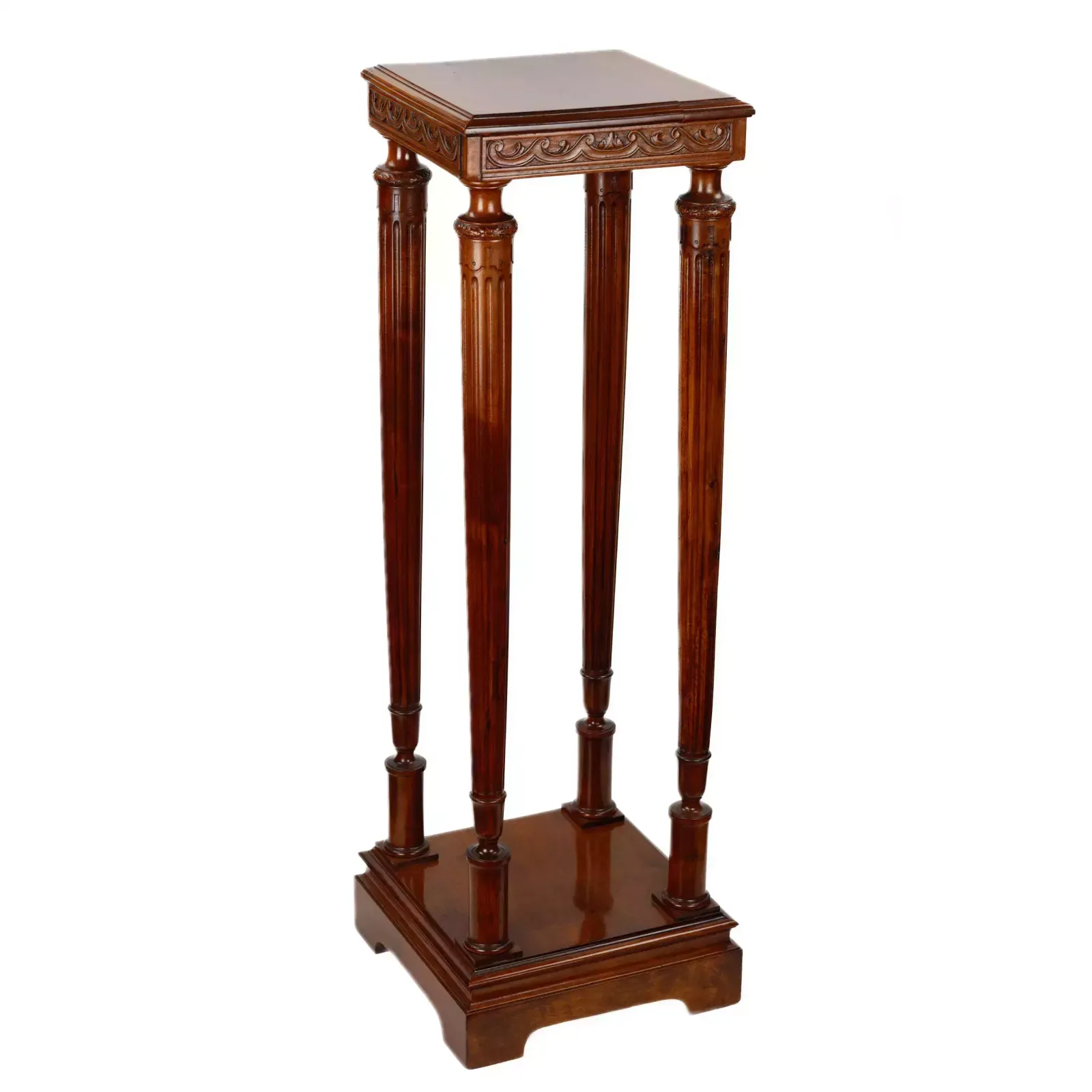 Wooden Console Made Of Solid Walnut In Art Deco Style. Early 20th Century. photo for sale
