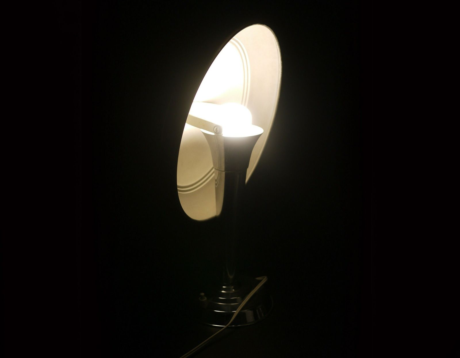 French Art Deco Chrome Mushroom Lamp photo buy