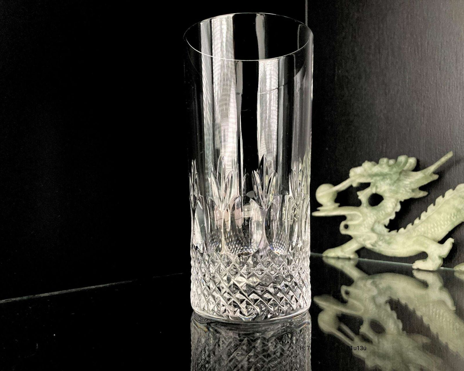 Crystal Cocktail Glasses | 6pcs Long Drink Glasses In Colleen, Tommy Pattern | Ca 1950 1970s photo furniture