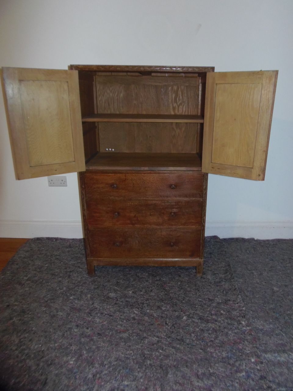 Heals Tallboy ., 1930s, Oak, Vintage photo 1850.0