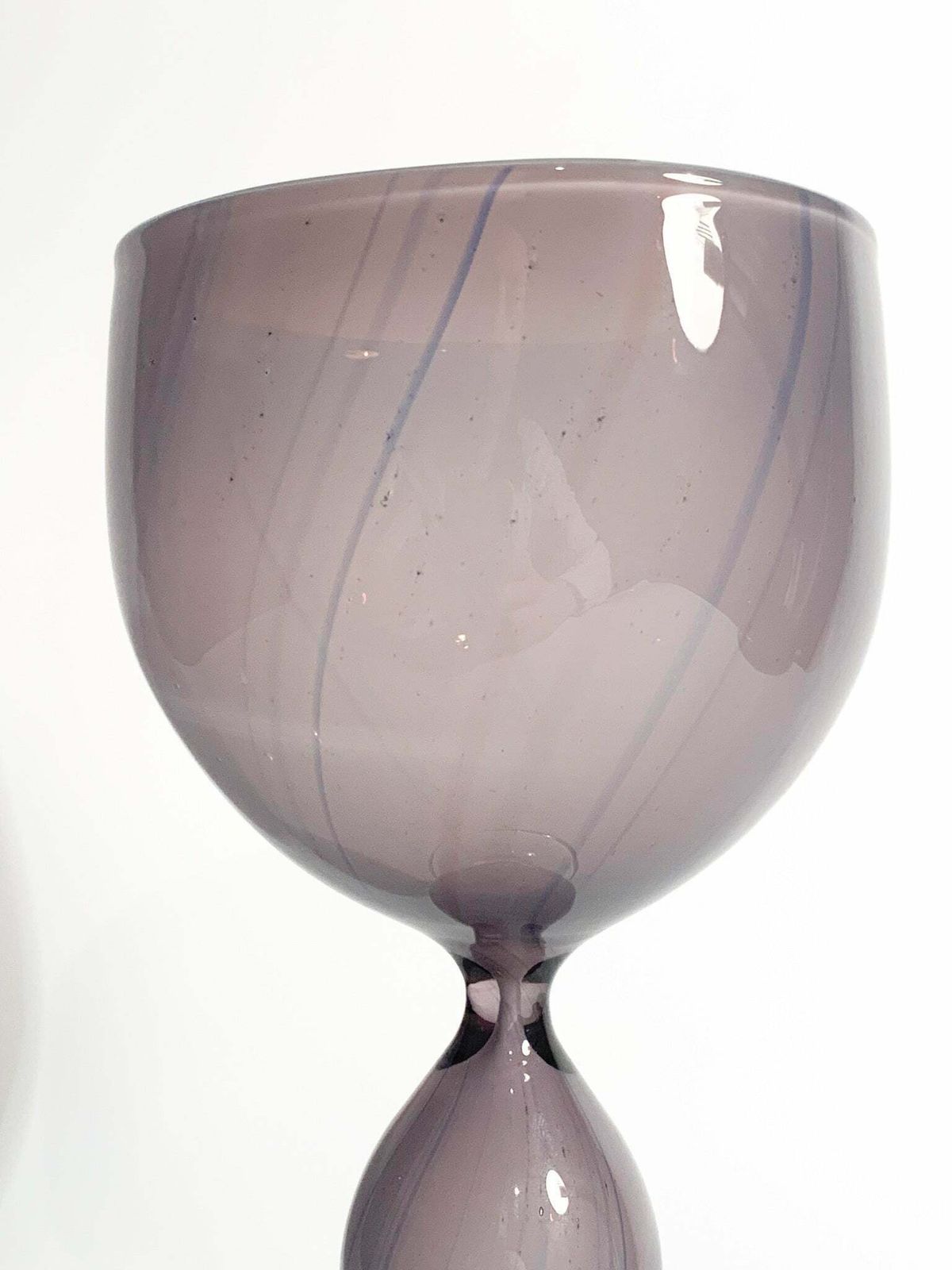 Purple Hourglass Shaped Blown Glass Goblet By Kosta Edenfalk From The 1990s photo Home Decor