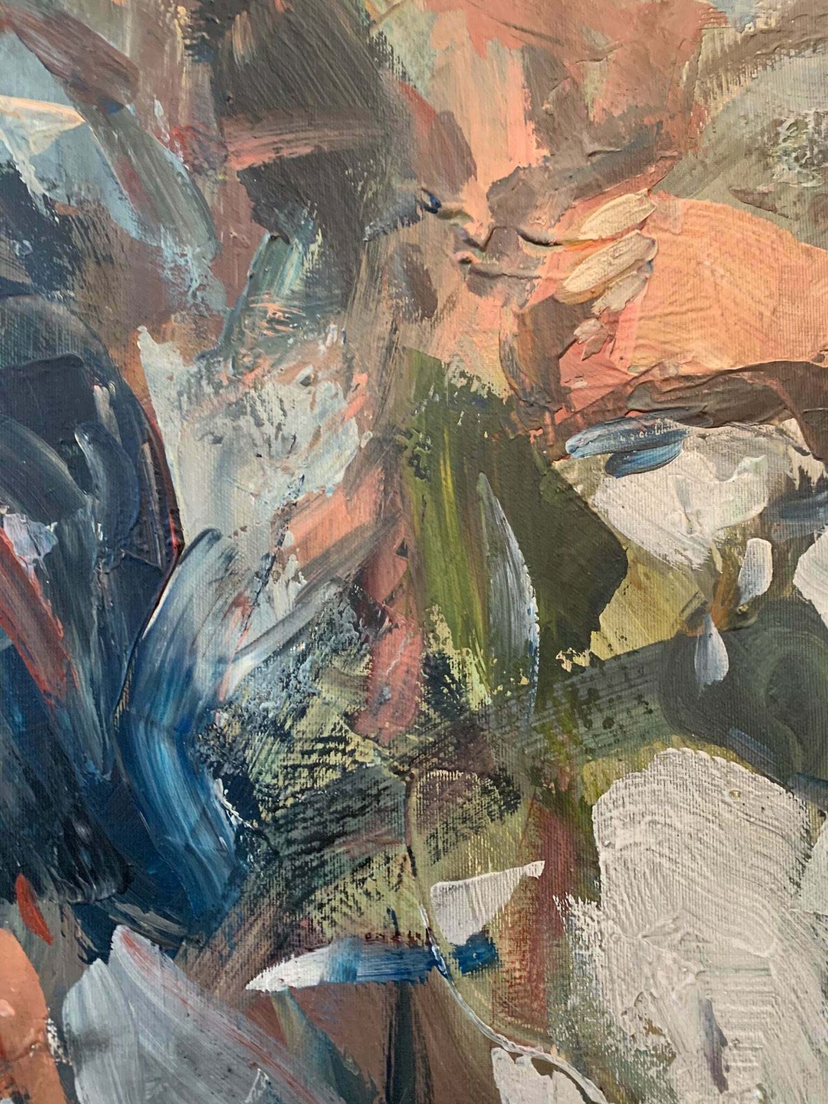 Oil Painting On Canvas 'Human Material' By Massimo Paterna, 1990s photo vinterior