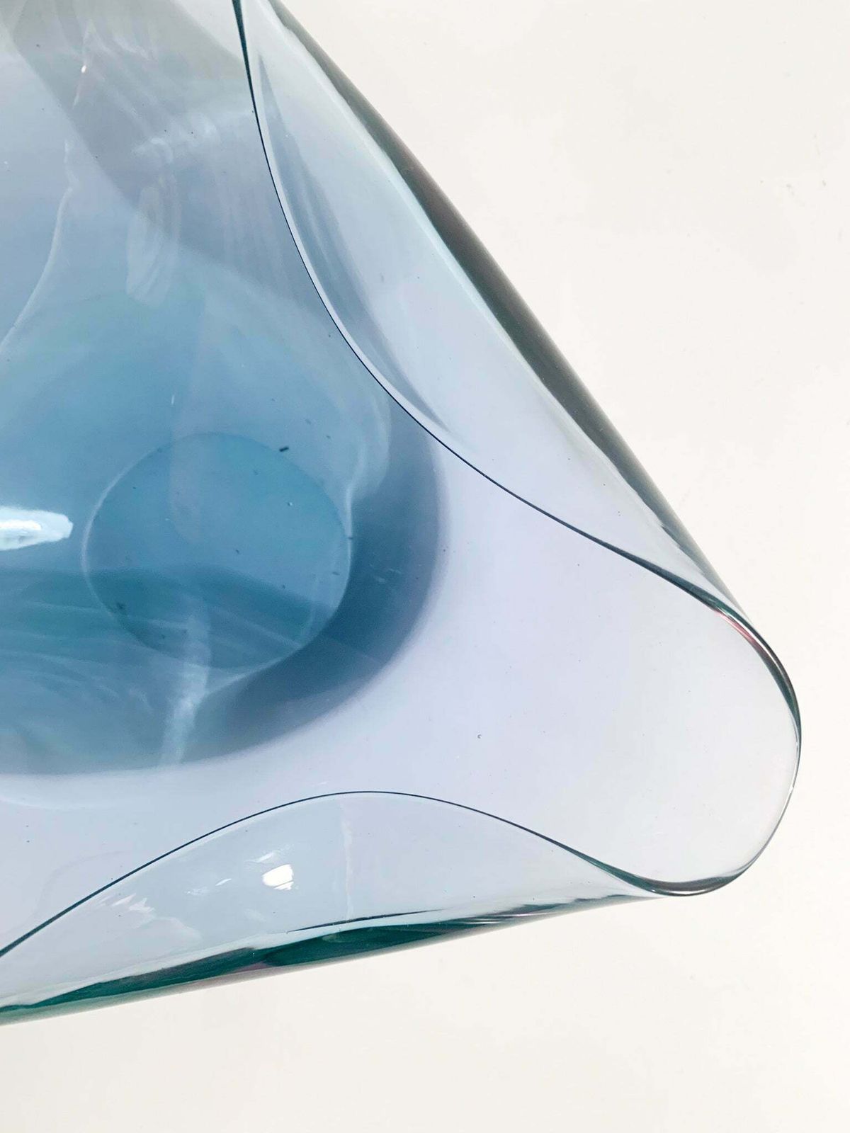 Hand Blown Blue Murano Glass Ashtray From The 1970s photo 132.0