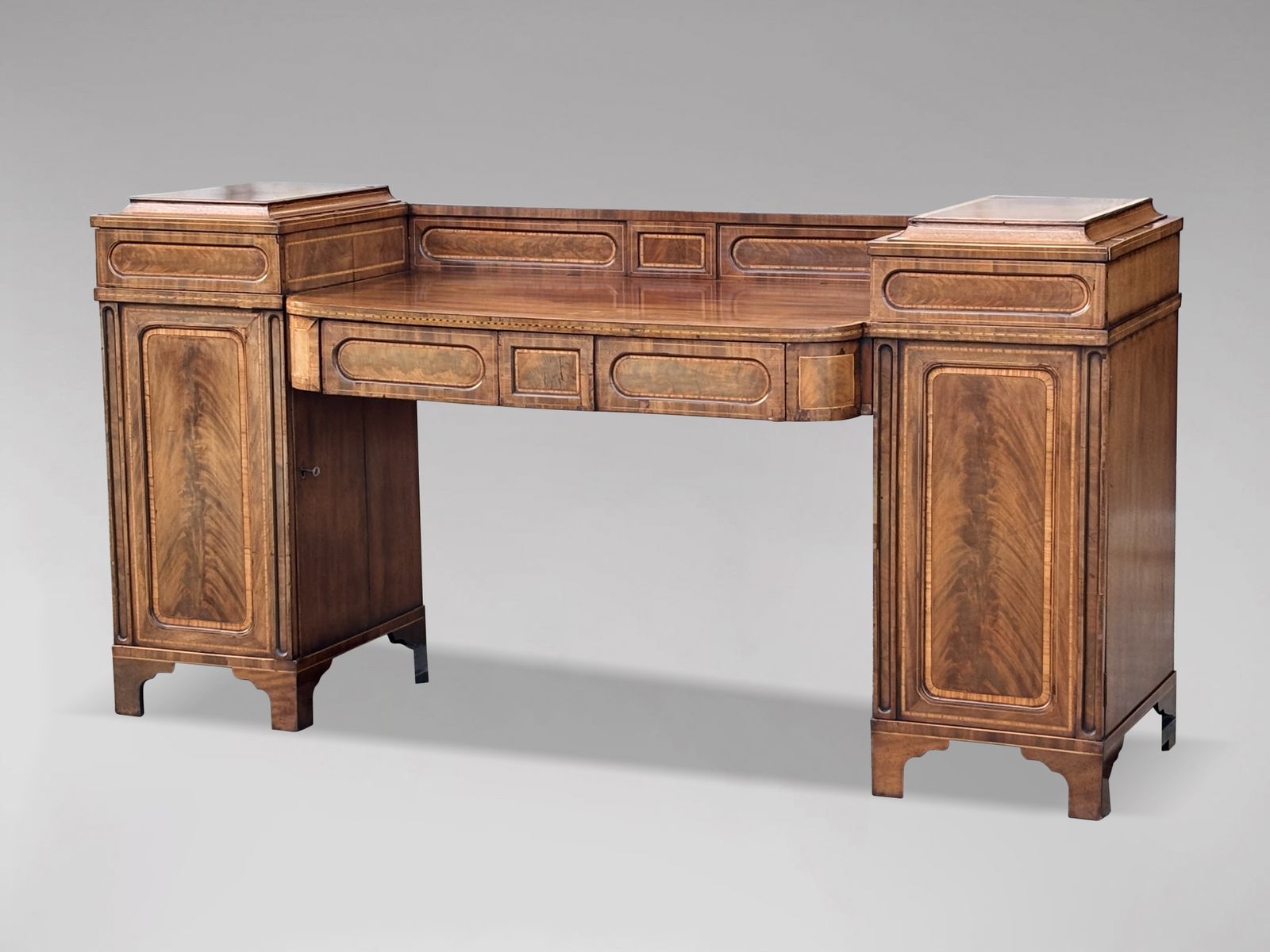 18th Century George III Period Mahogany Pedestal Sideboard
