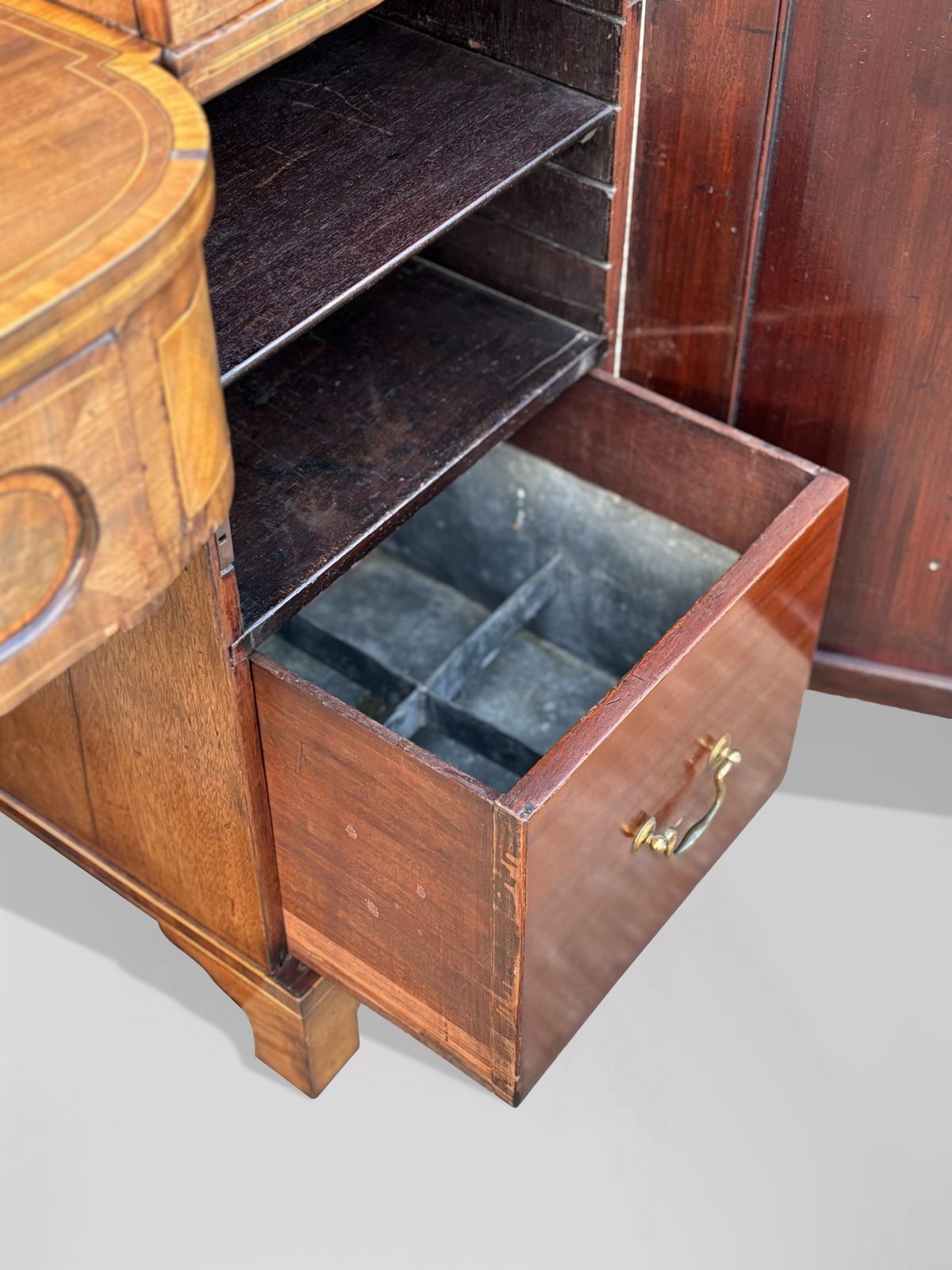 18th Century George III Period Mahogany Pedestal Sideboard photo vintage