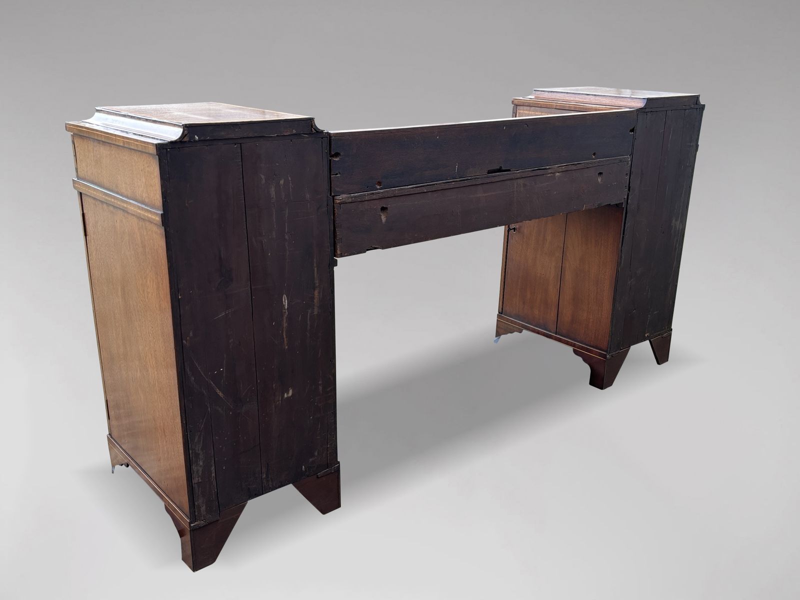 3550.0 18th Century George III Period Mahogany Pedestal Sideboard photo