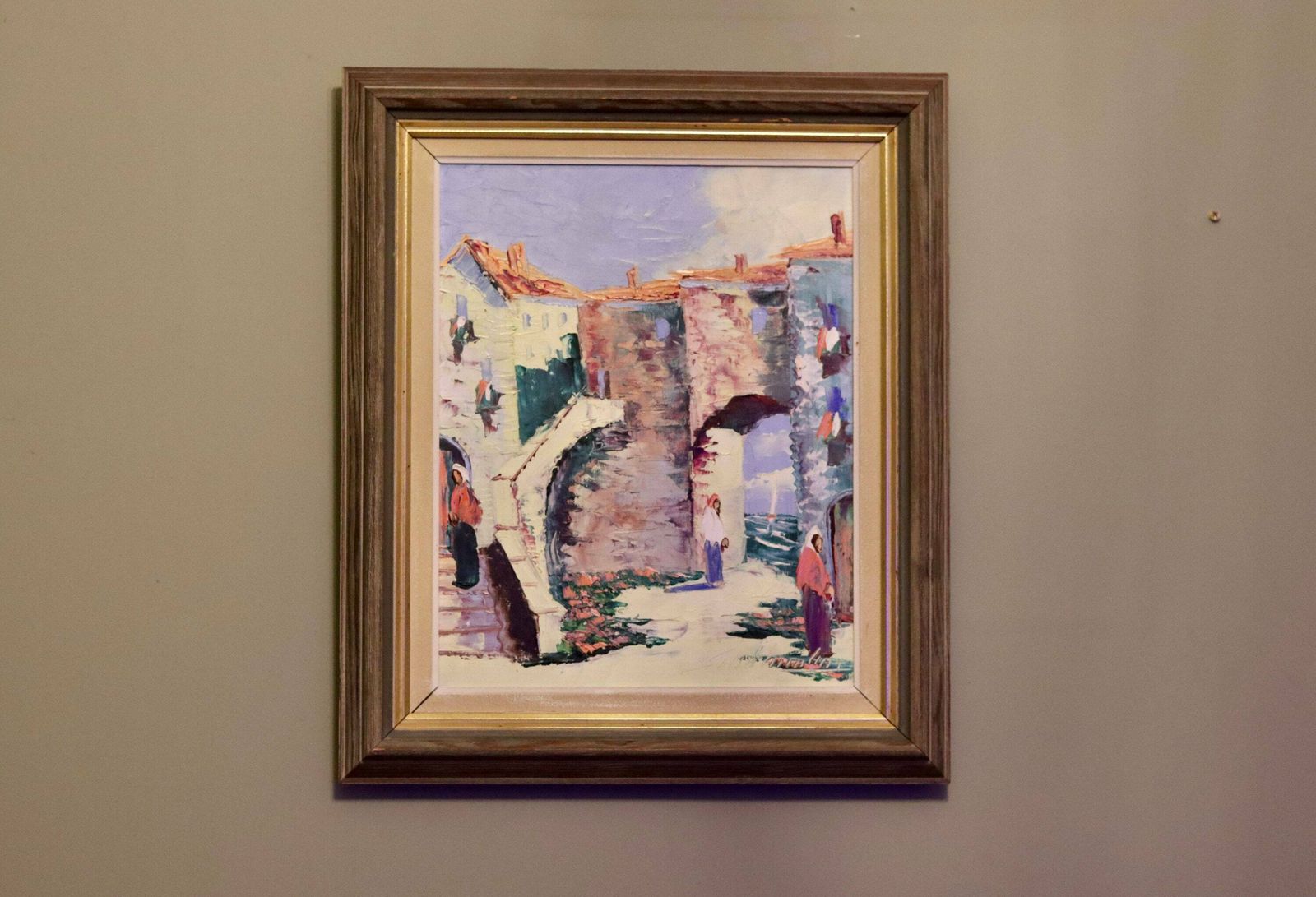 Swedish Modernist Oil Painting By Charles Schölander Circa 1950 photo vinterior