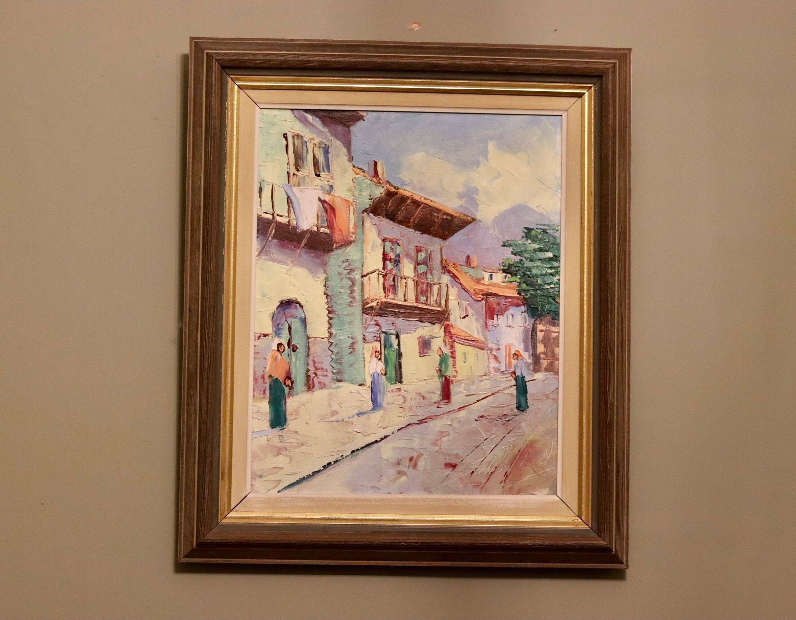 photo furniture Swedish Modernist Oil Painting By Charles Schölander Circa 1950