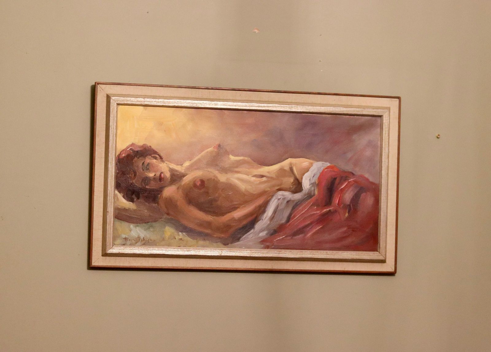 Swedish Modernist Oil Painting By Bernt Johnson Circa 1954