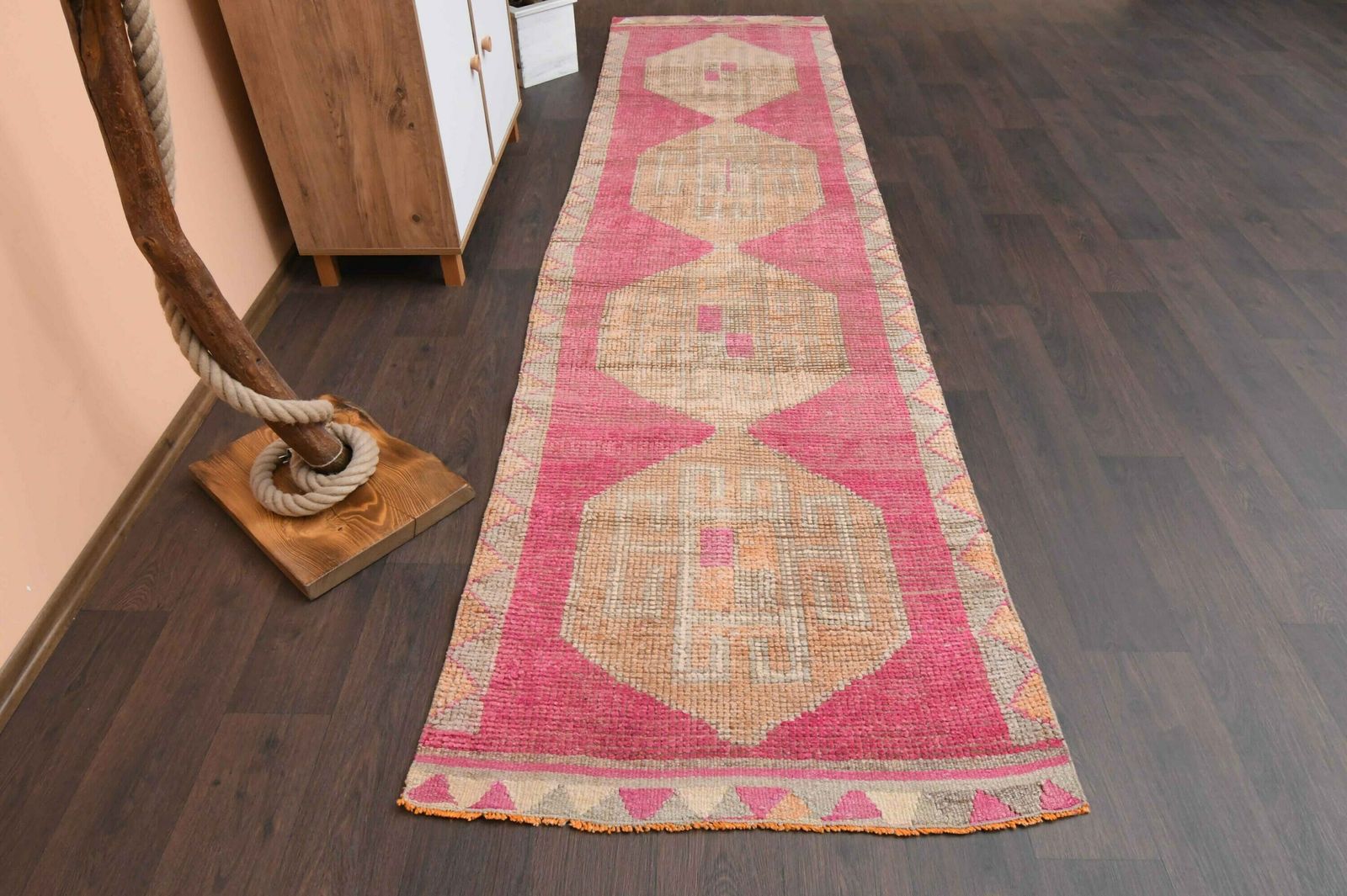 Ft Oushak Wool Rug Runner, Turkish Hallway Rug, Antique Rug, Anatolian Rug, Rug, Kitchen Rug, Bedroom Rug, Kids Room Rug