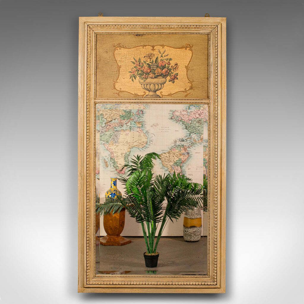 Tall Antique Trumeau Mirror, French, Provincial, Pier, Wall, Victorian, C.1900 photo furniture