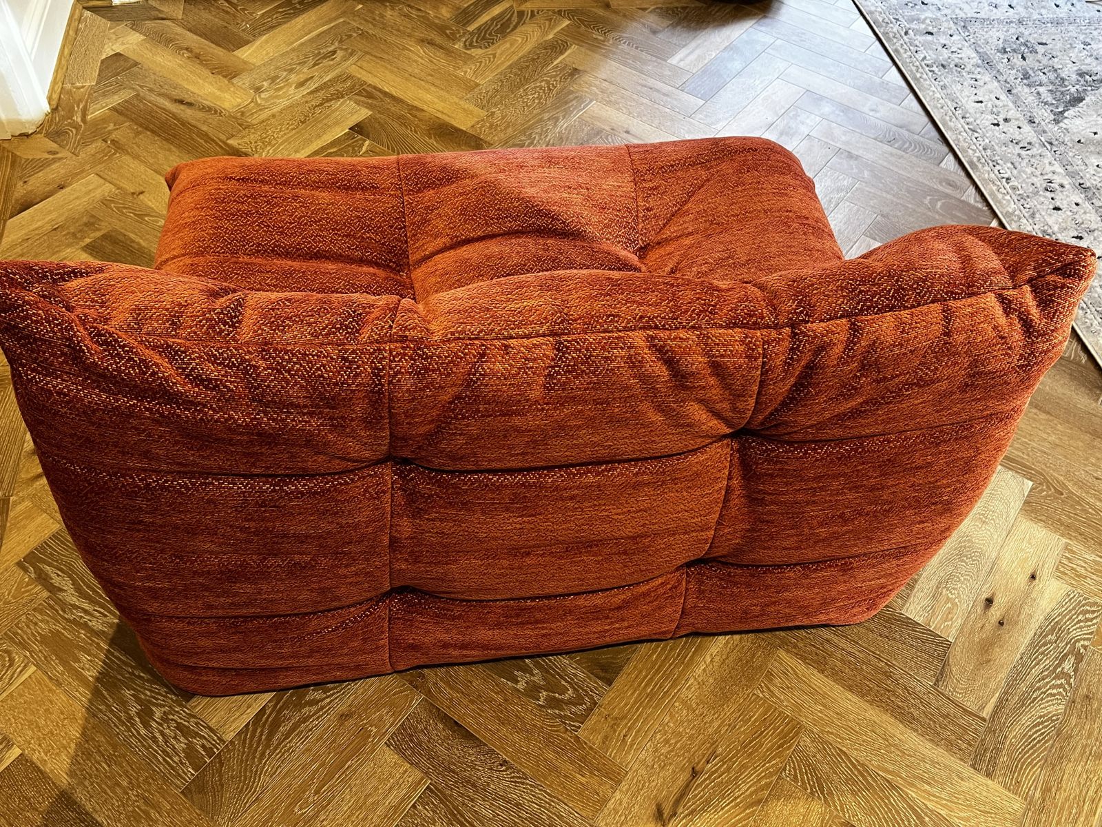 Ligne Roset By Michel Ducaroy Togo 2 Seat Sofa In "Cinnamon".  Similar To Alcantara Goya Red.  Rrp £3,254 New; Selling Used But Newly Recovered For £1,699 photo for sale