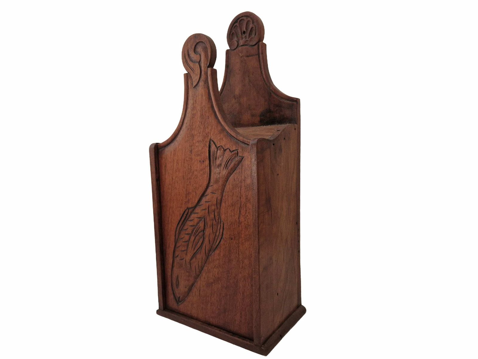 Vintage Carved Wood Flour Box, French Provencal Kitchen Furniture photo Home Decor