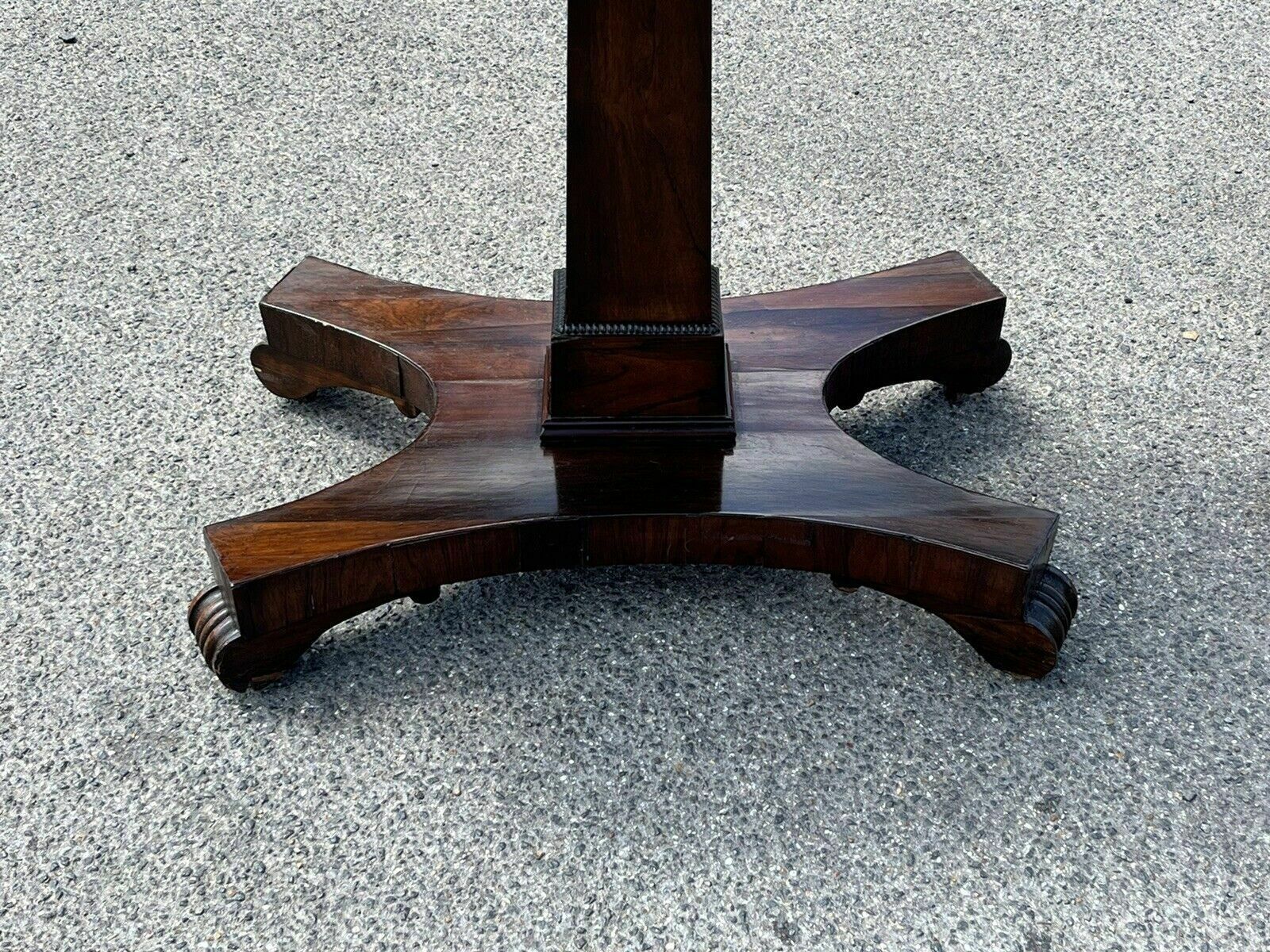 658.0 Antique Rosewood Games Table With Fold Over Lid & Card Playing Area photo