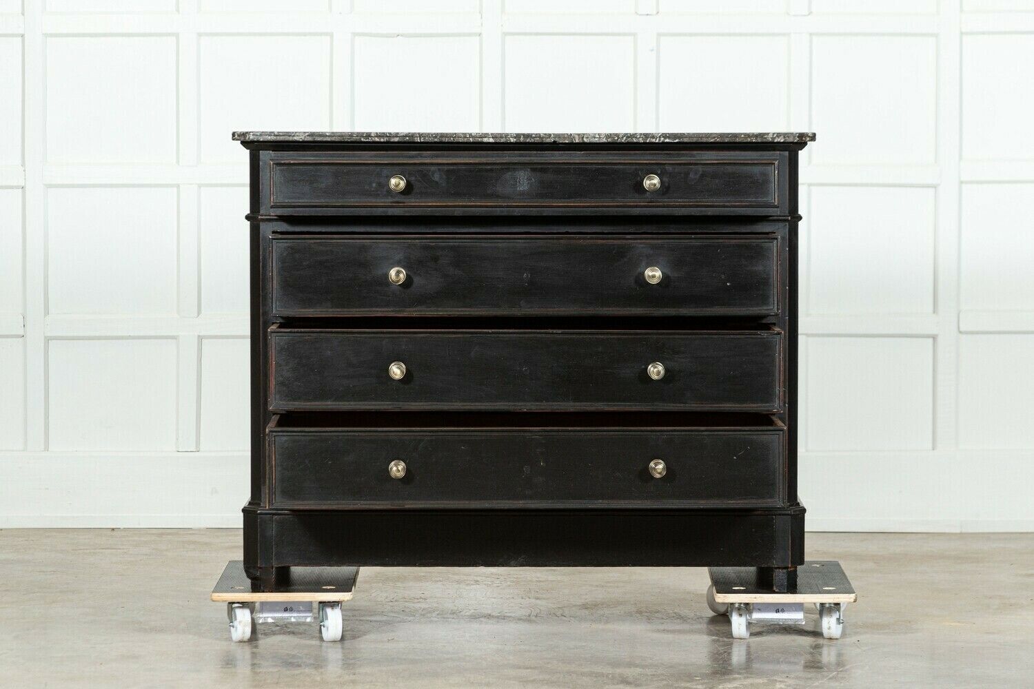  19thc French Ebonised Walnut Commode