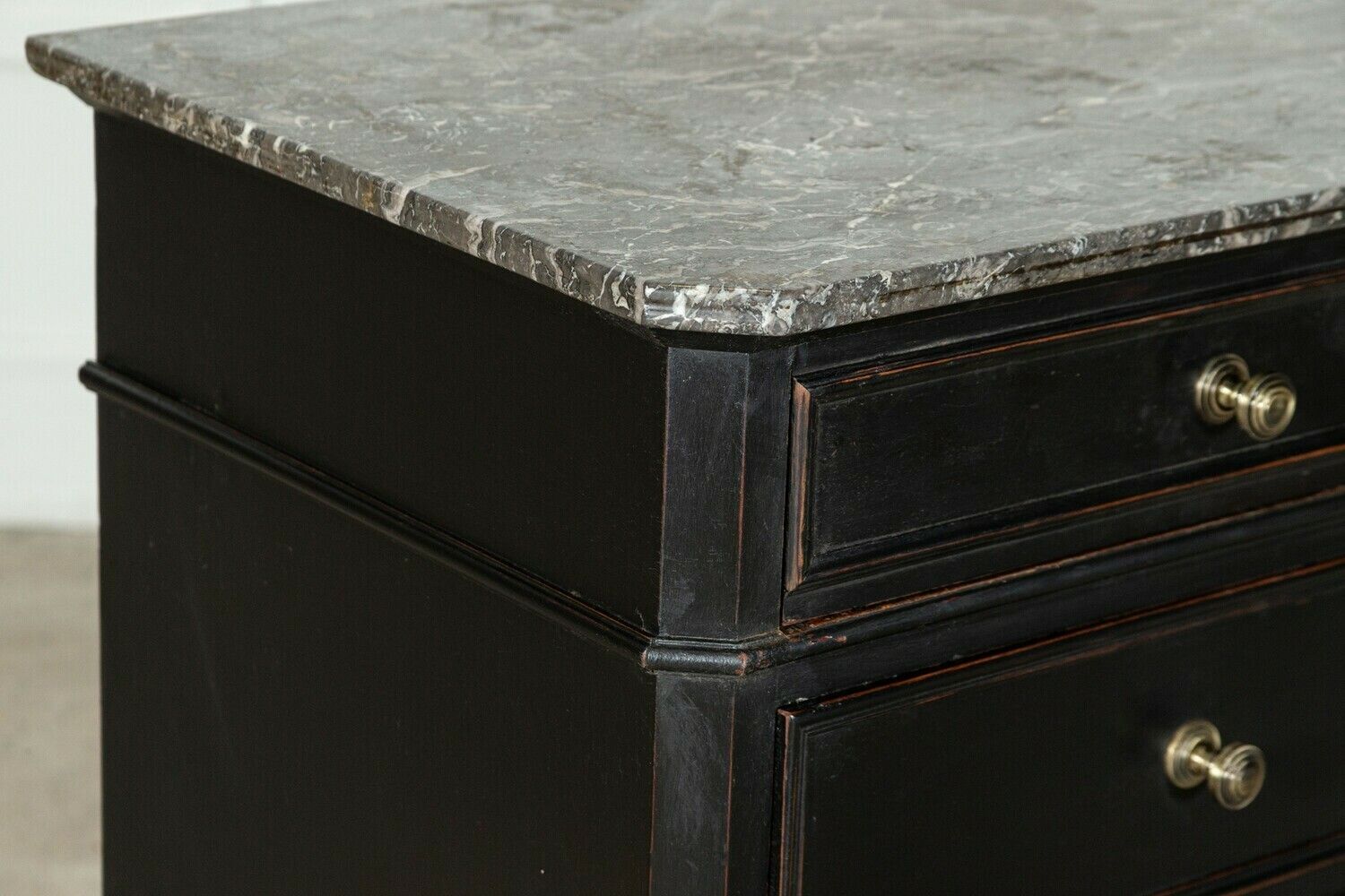 2588.0  19thc French Ebonised Walnut Commode photo