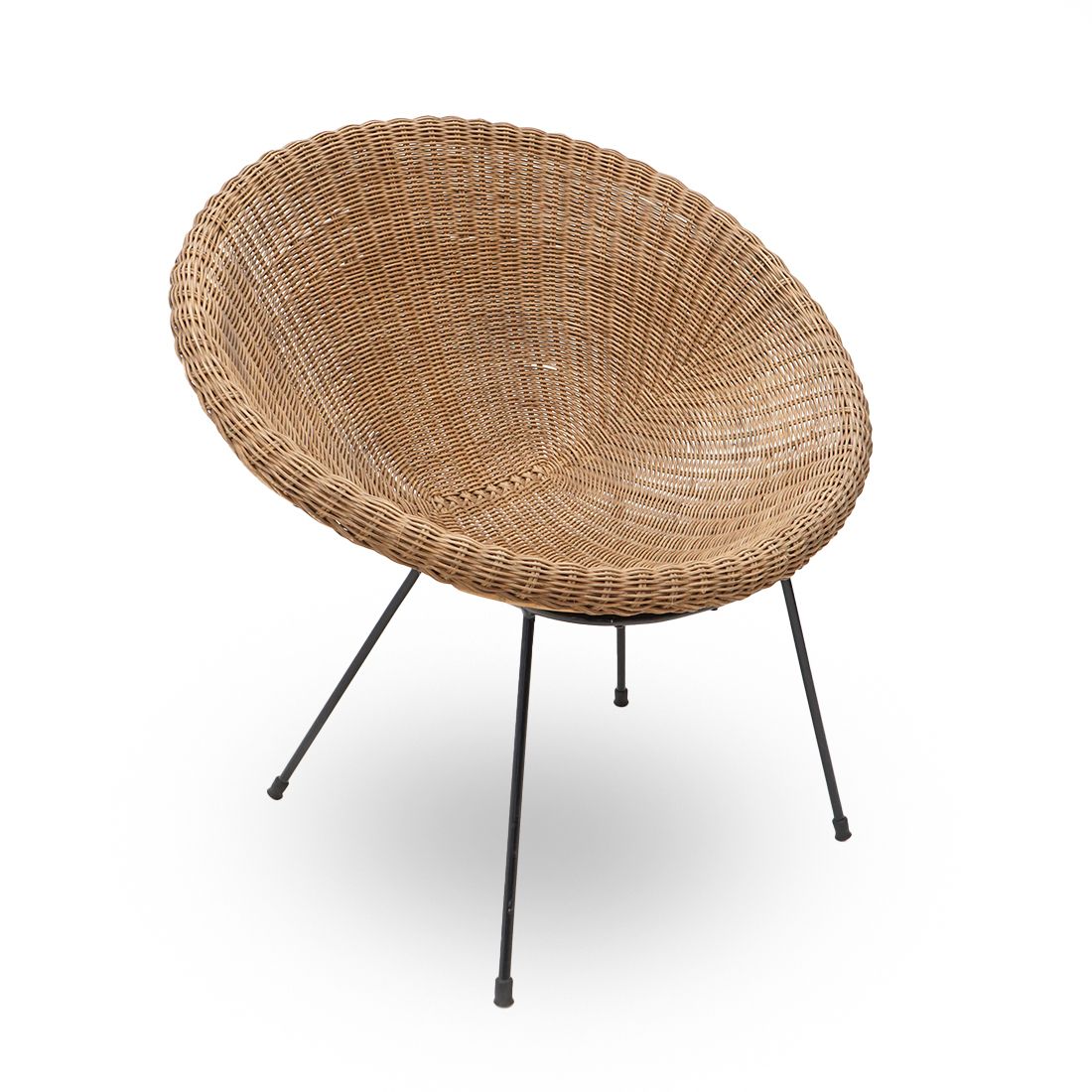 Woven Rattan Armchair, 1950s photo Furniture