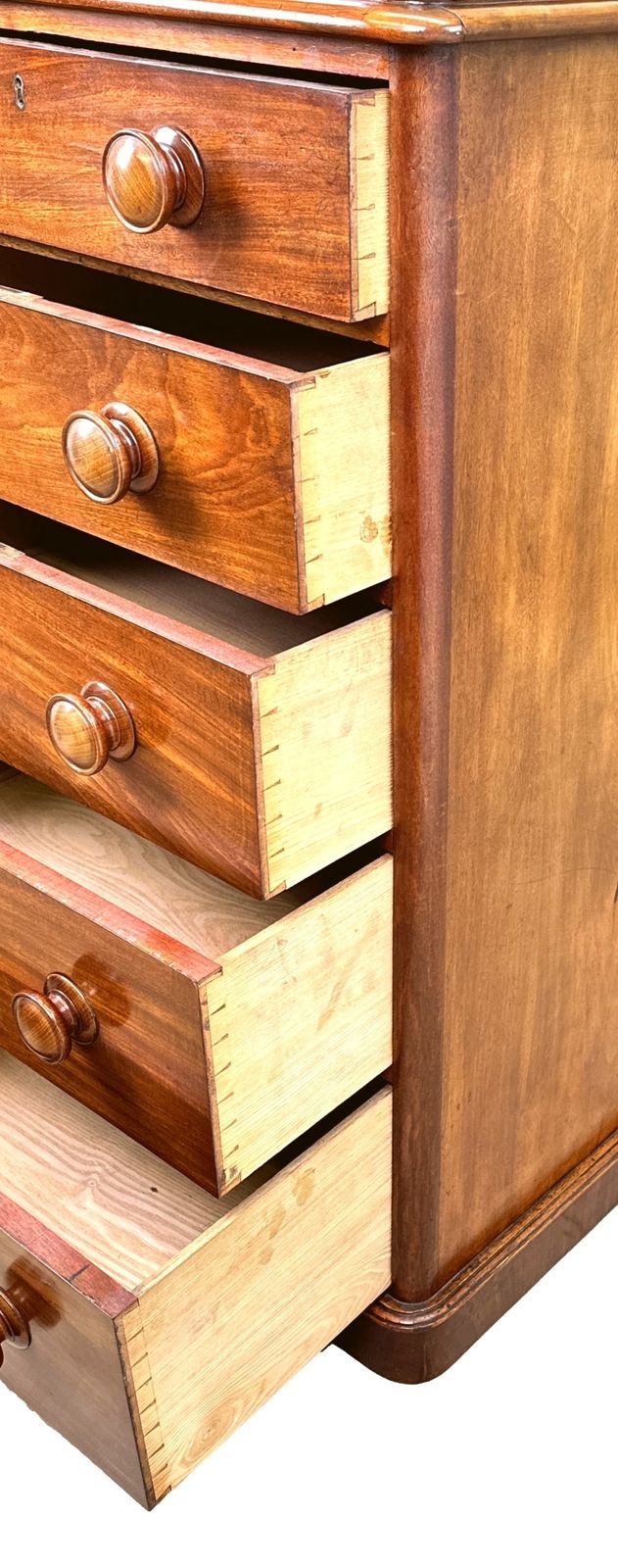 19th Century Victorian Mahogany Chest Of Drawers (England, Circa 1850) photo for sale