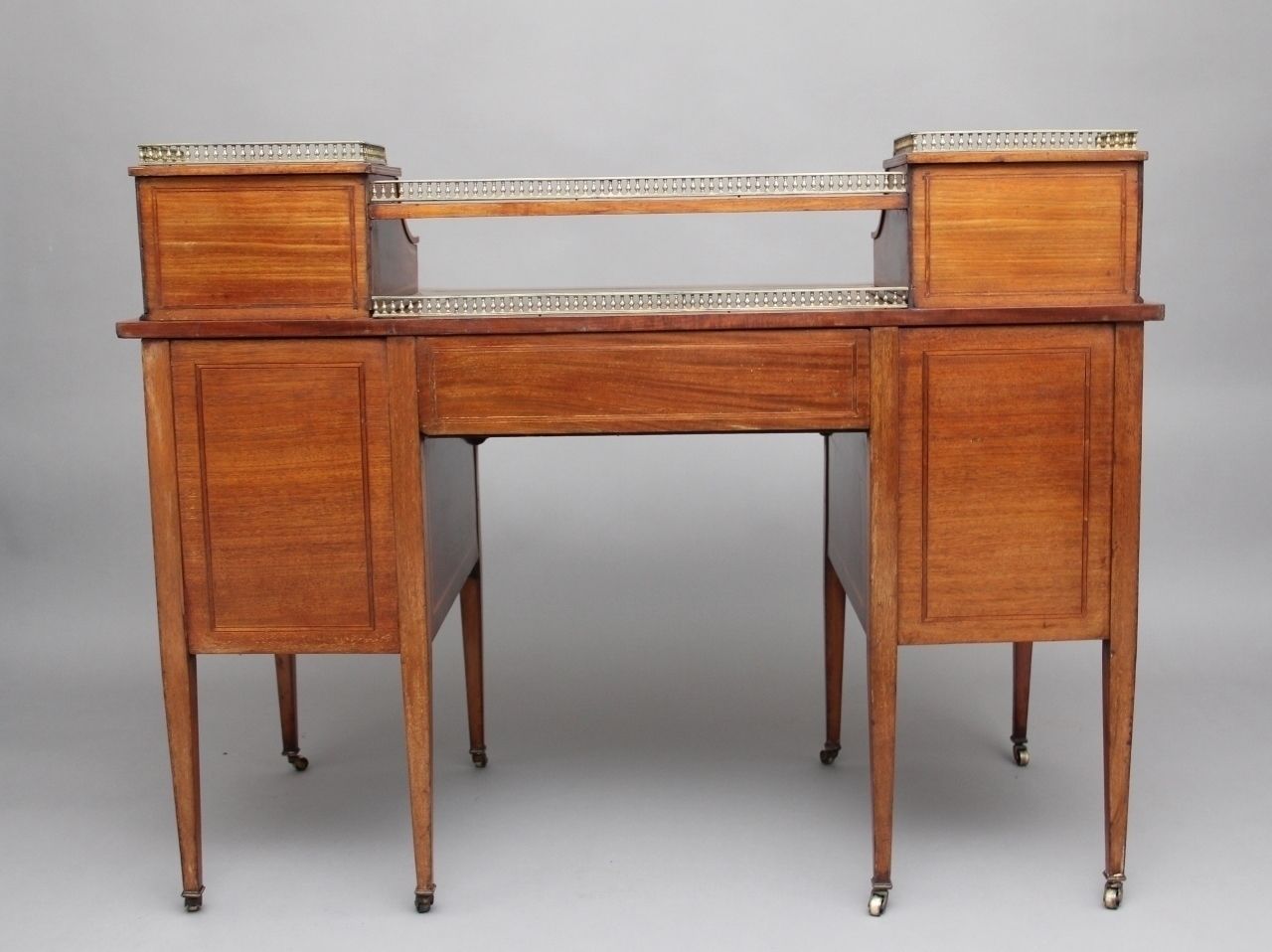 19th Century Inlaid Mahogany Desk photo buy