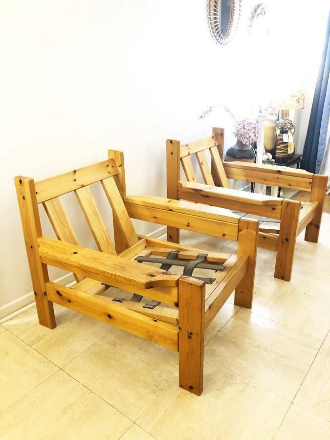 Pair Of Scandinavian Armchairs, 1970 photo vintage